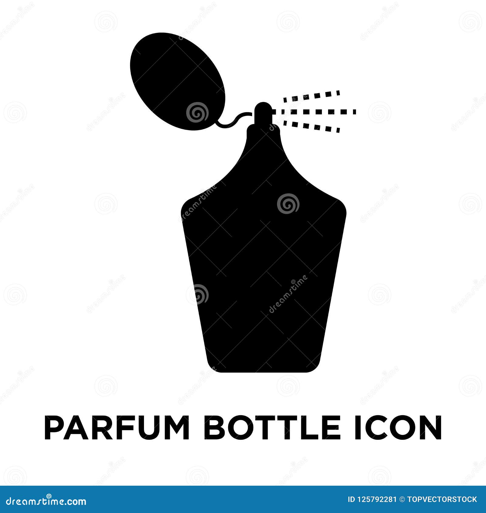 parfum bottle iconÃÂ    on white background, logo c